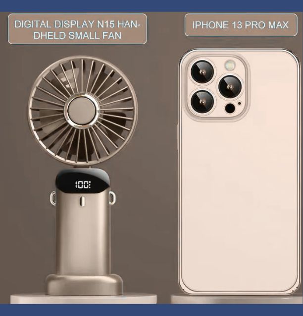 Portable Neck Fan — 3000mAh Rechargeable | 5 Speed | Foldable Hands-Free Cooling Fan with LED Display & Phone Stand