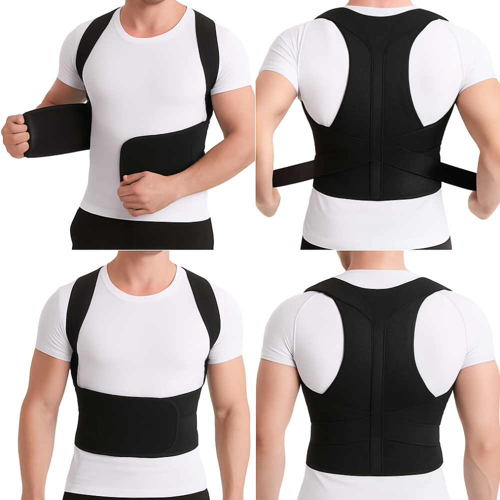 Ergonomic Back Support Belt – Adjustable Lumbar Posture Corrector, Breathable Mesh, Unisex