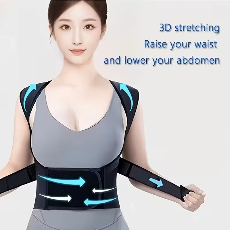 Ergonomic Back Support Belt – Adjustable Lumbar Posture Corrector, Breathable Mesh, Unisex